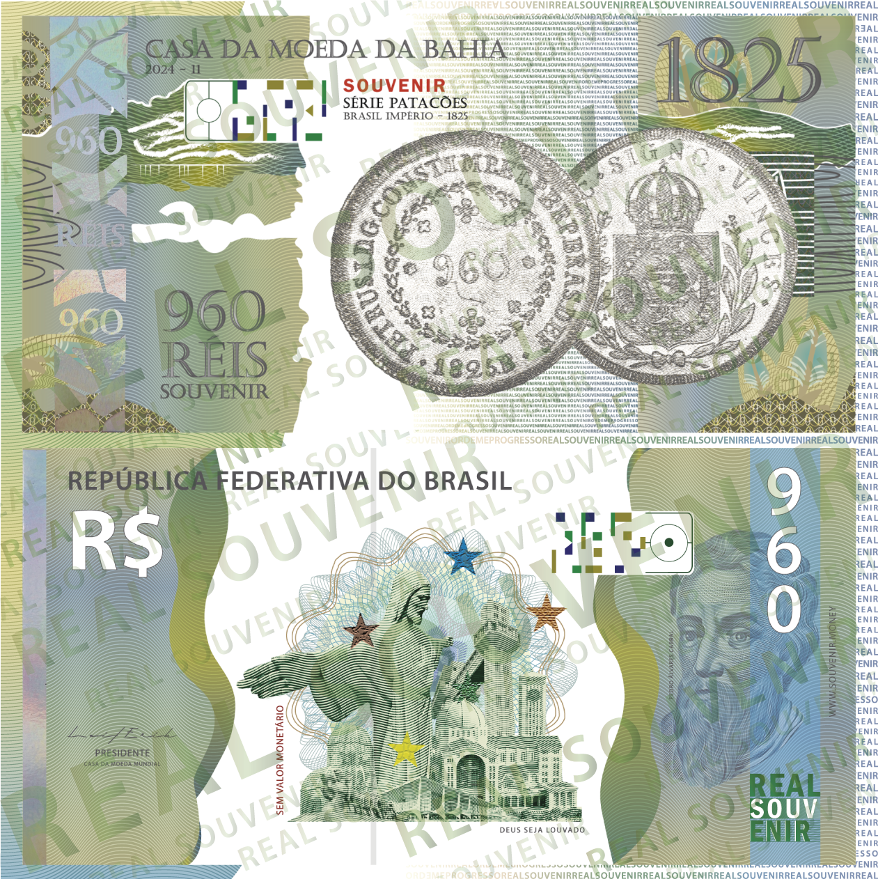 Real Souvenir - Patacão 1825 Bahia - 960 Réis