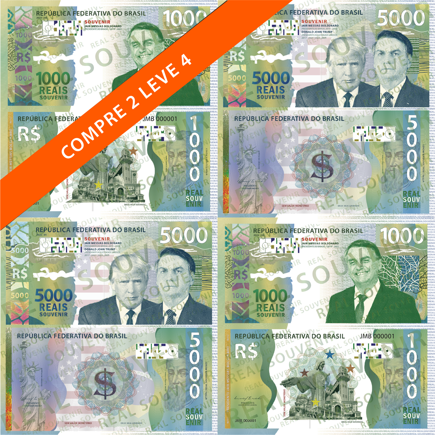 Jair Bolsonaro & Trump + Jair Bolsonaro COMPRE 2 LEVE 4